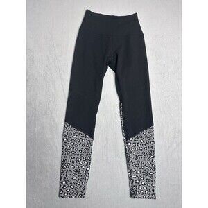 Beyond Yoga Leggings‎ S Back Me Up High Waisted 7/8 Yoga Jet Black Leopard Print